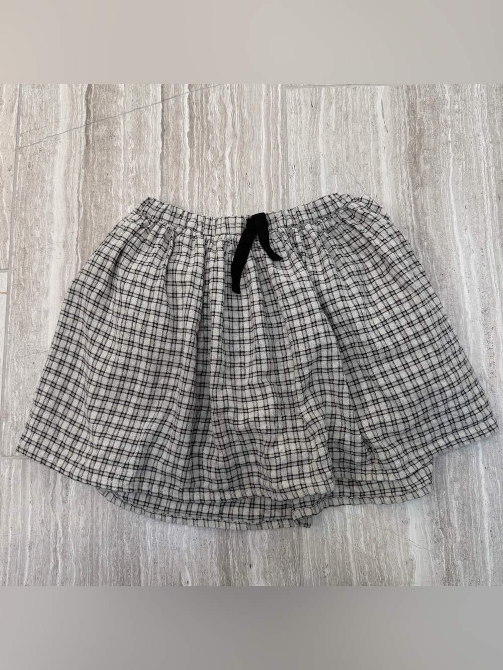 Zara Black and White Plaid Girls' Skirt